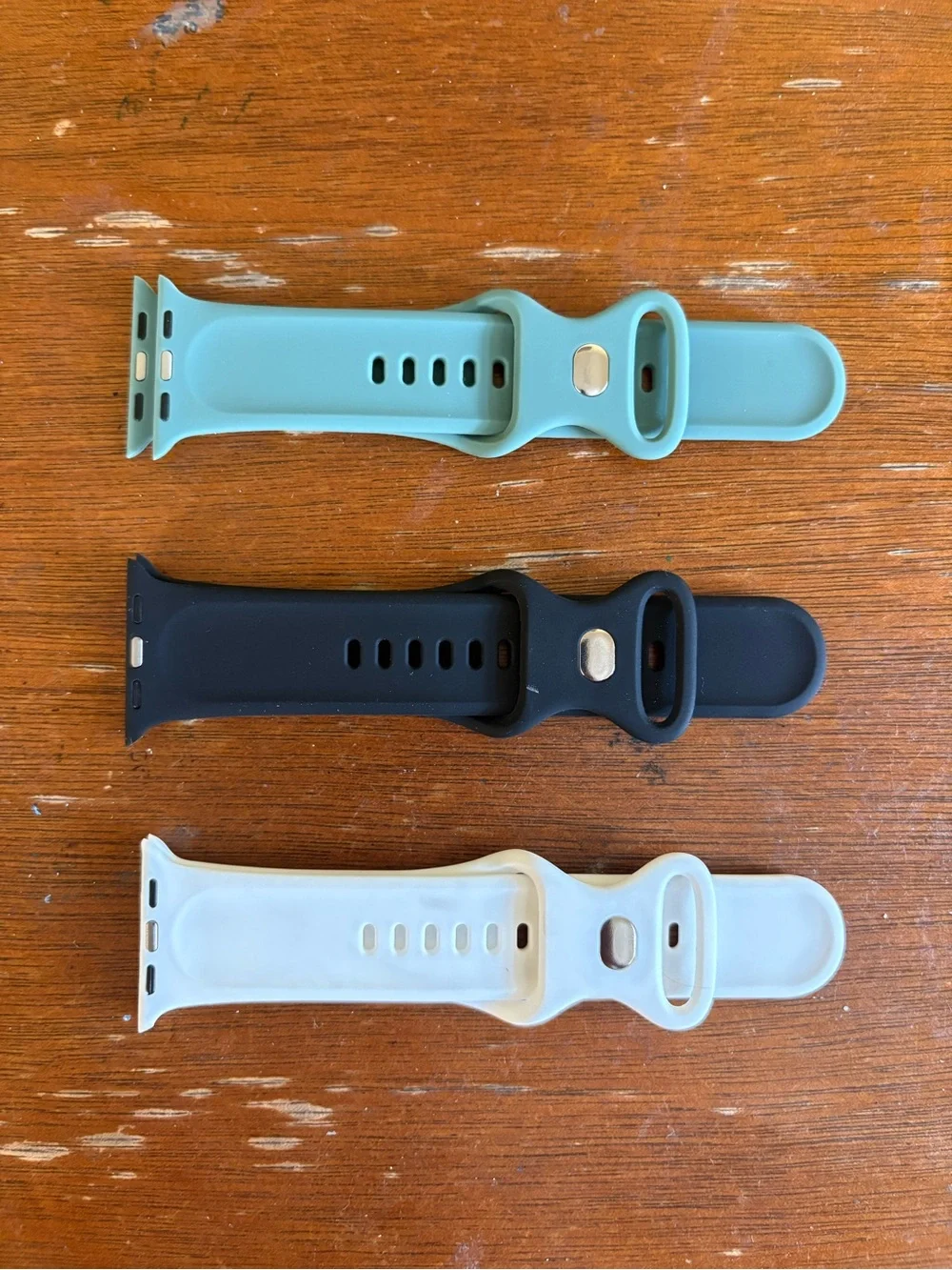 Apple Silicone Watch Bands - Teal, Black, White